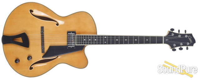 Comins GCS-16-1 Spruce/Flame Maple Archtop Guitar #118008 — image 5