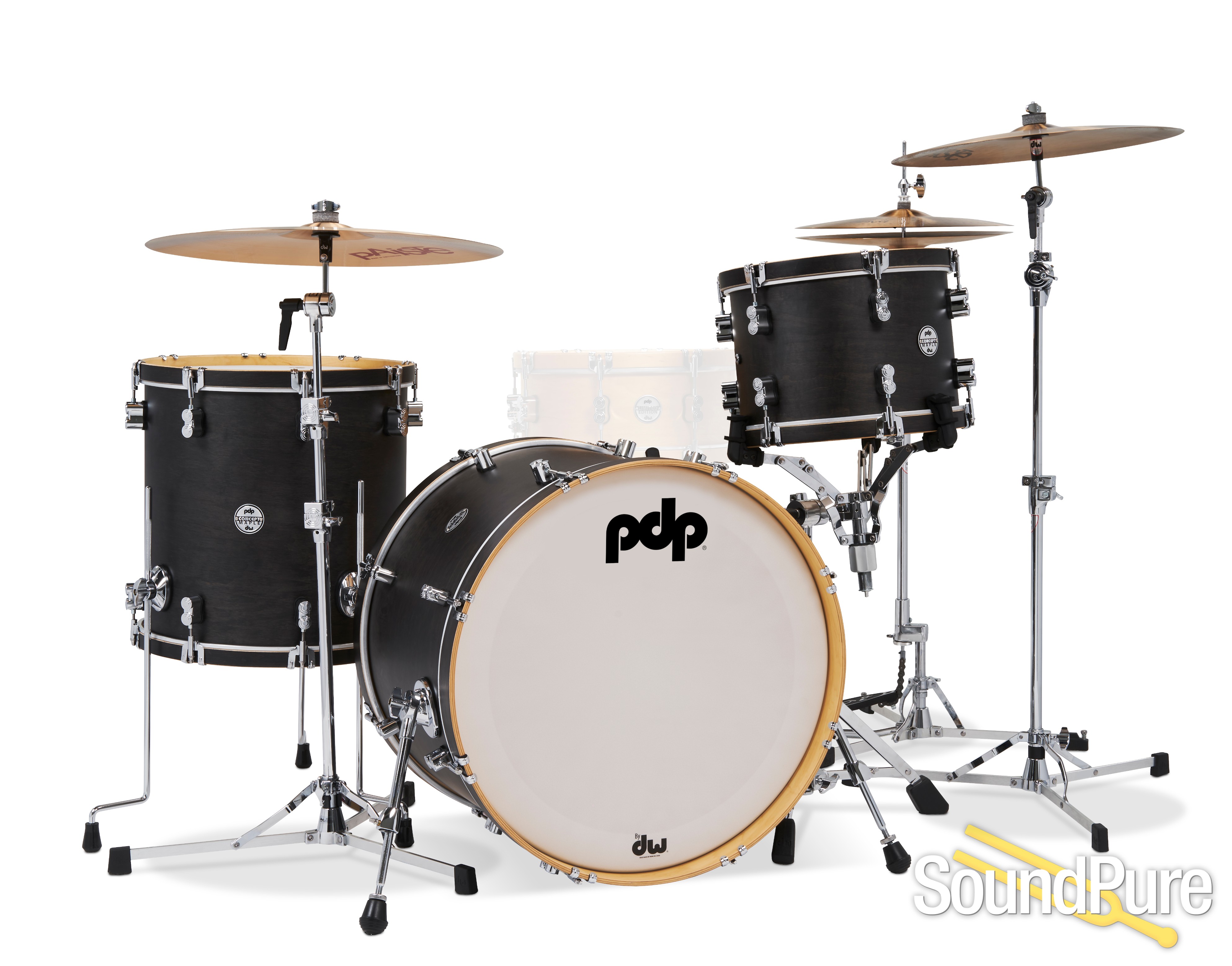PDP Concept Maple Classic Snare Drum 6.5x14 Ebony with Ebony Hoops 