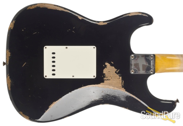 Fender 1960 Stratocaster Relic Black Electric #R84621 - Used — image 3