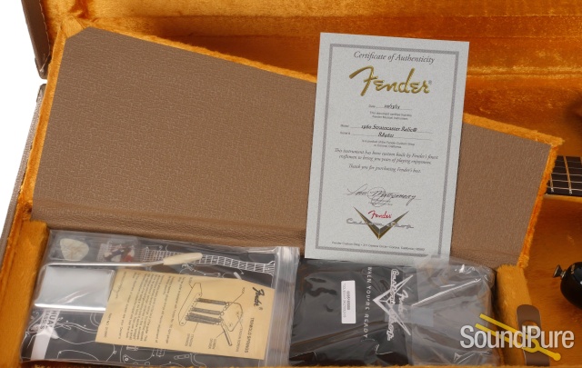 Fender 1960 Stratocaster Relic Black Electric #R84621 - Used — image 6