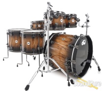 DW 6pc Collectors Exotic Series Drum Set-Spalted Beech DW 6pc Collectors Exotic Series Drum Set-Spalted Beech