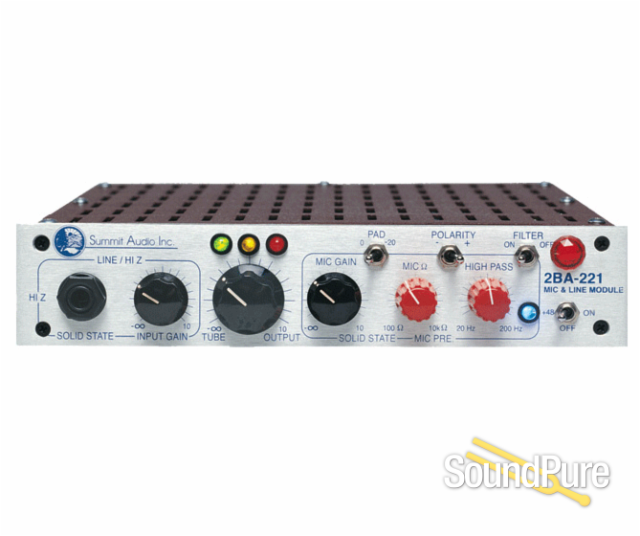 Summit Audio 2BA-221 新品 動作チェック済 真空管マイクプリ Summit Audio 2BA-221 Preamp | FrontEndAudio.com