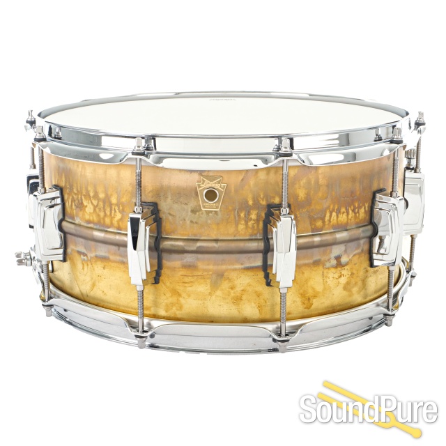 Ludwig 6.5x14 Raw Brass Phonic Snare Drum — image 1