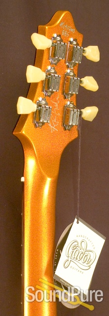 Gadow Custom Setneck Orange Sparkle Semi-Hollow Guitar — image 5