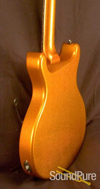 Gadow Custom Setneck Orange Sparkle Semi-Hollow Guitar — image 8