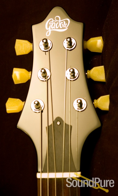 Gadow Custom Setneck Orange Sparkle Semi-Hollow Guitar — image 9