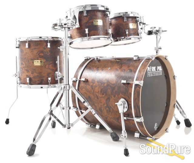 Pork Pie 4pc Walnut Roots Maple Drum Set-Natural Satin — image 1