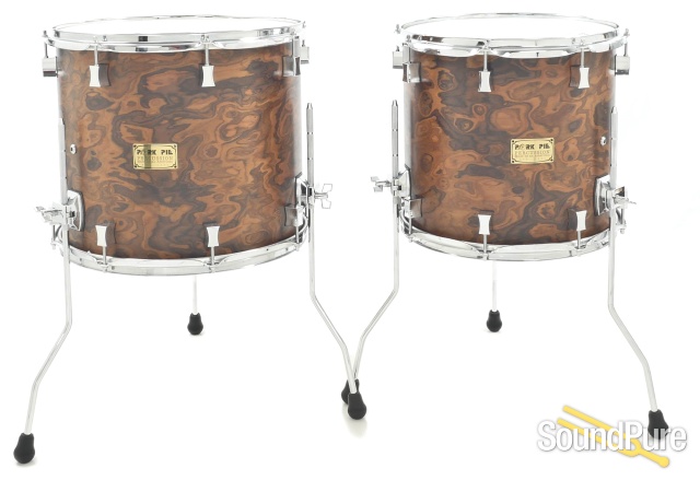 Pork Pie 5pc Walnut Roots Maple Drum Set-Natural Satin — image 4