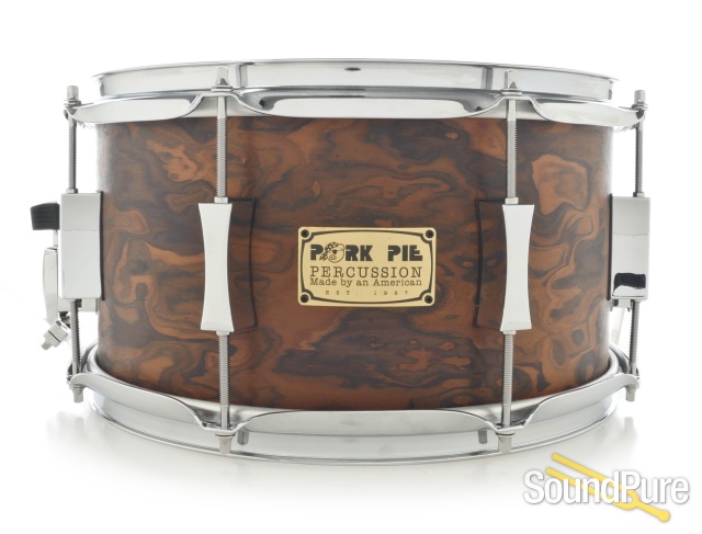 Pork Pie 7x13 Maple Snare Drum-Walnut Roots Veneer — image 1