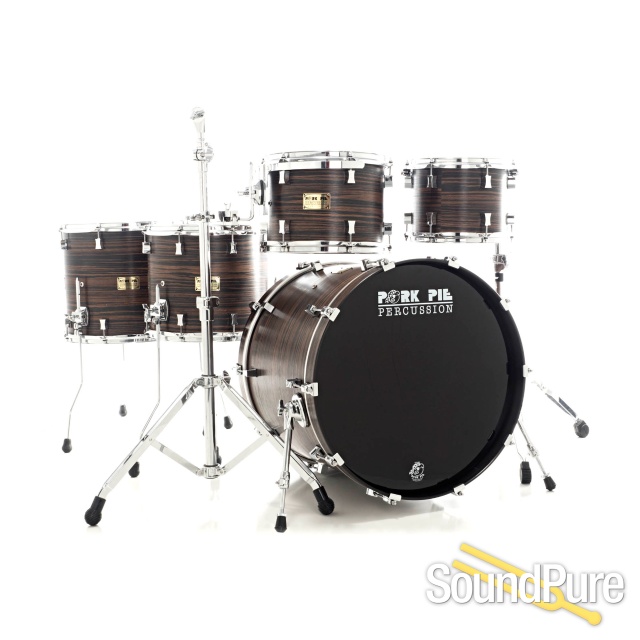 Pork Pie 5pc Exotic Maple Drum Set- Macassar Ebony