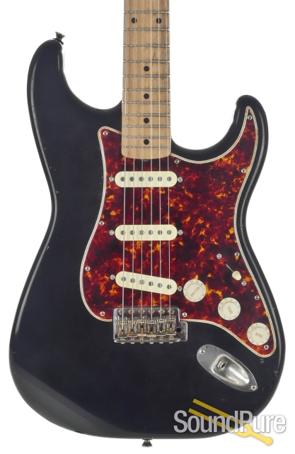 Mario Guitars S-Style Relic Black Electric Guitars #318318 — image 1