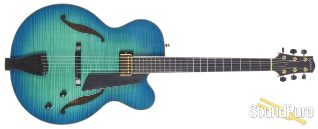 Sadowsky Jim Hall Model Bora Blue Burst Archtop #A1598 — image 5