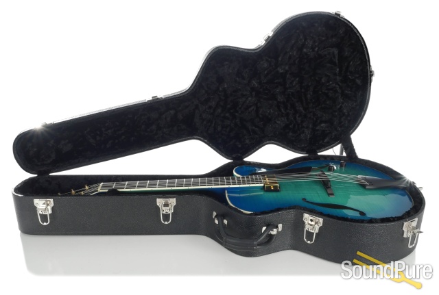 Sadowsky Jim Hall Model Bora Blue Burst Archtop #A1598 — image 6