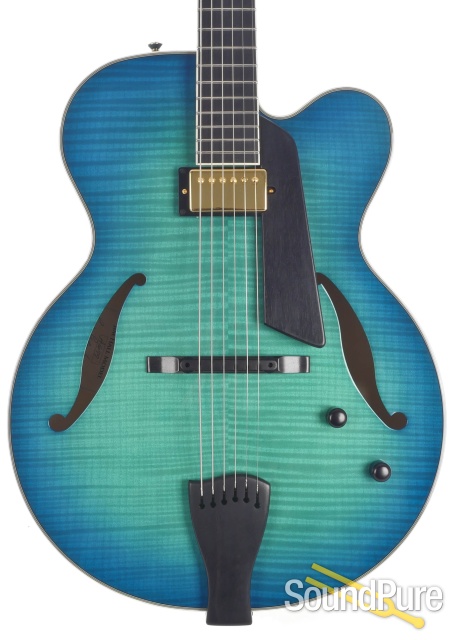 Sadowsky Jim Hall Model Bora Blue Burst Archtop #A1598 — image 1