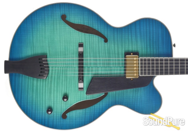 Sadowsky Jim Hall Model Bora Blue Burst Archtop #A1598 — image 9