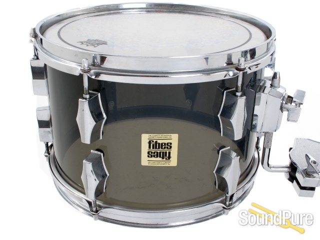 Fibes 8x12 Crystalite Rack Tom Acrylic Drum - Smoke — image 1