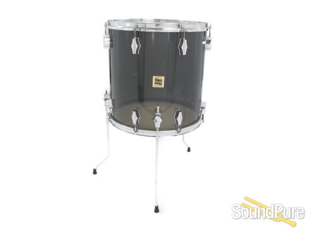 Fibes 16x16 Crystalite Acrylic Floor Tom Drum - Smoke — image 1