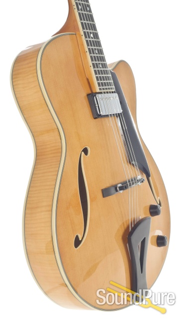 Comins GCS-16-1 Spruce/Flame Maple Archtop Guitar #118022 — image 7