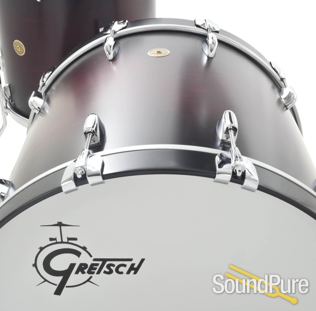 Gretsch 3pc USA Custom Drum Set- Chestnut Duco Satin — image 5