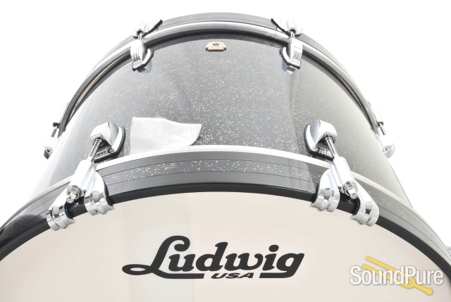 Ludwig 3pc Classic Maple Drum Set-Black Galaxy Sparkle — image 4