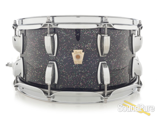 Ludwig 6.5x14 Classic Maple Snare Drum-Black Galaxy Sparkle — image 1