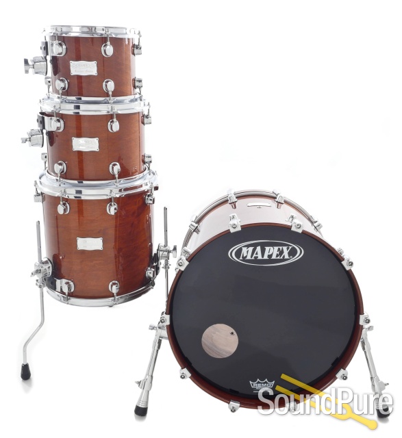 Mapex 4pc Saturn III Drum Set - Natural Walnut — image 1