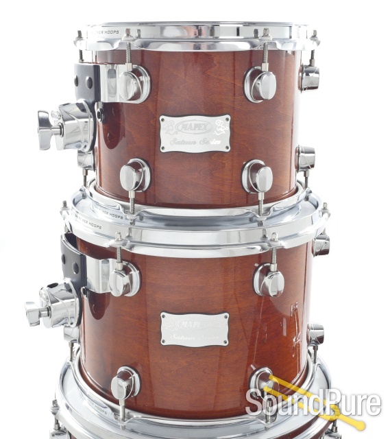 Mapex 4pc Saturn III Drum Set - Natural Walnut — image 8