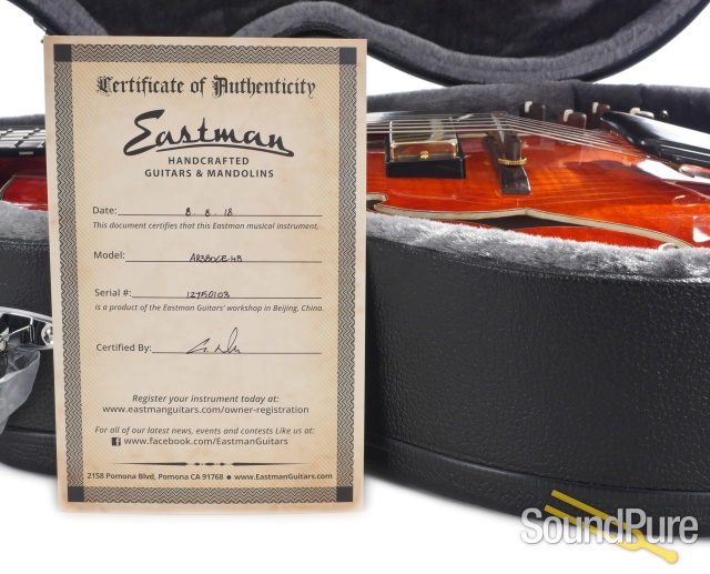 Eastman AR380CE-HB John Pisano Signature Archtop #12750103 — image 6