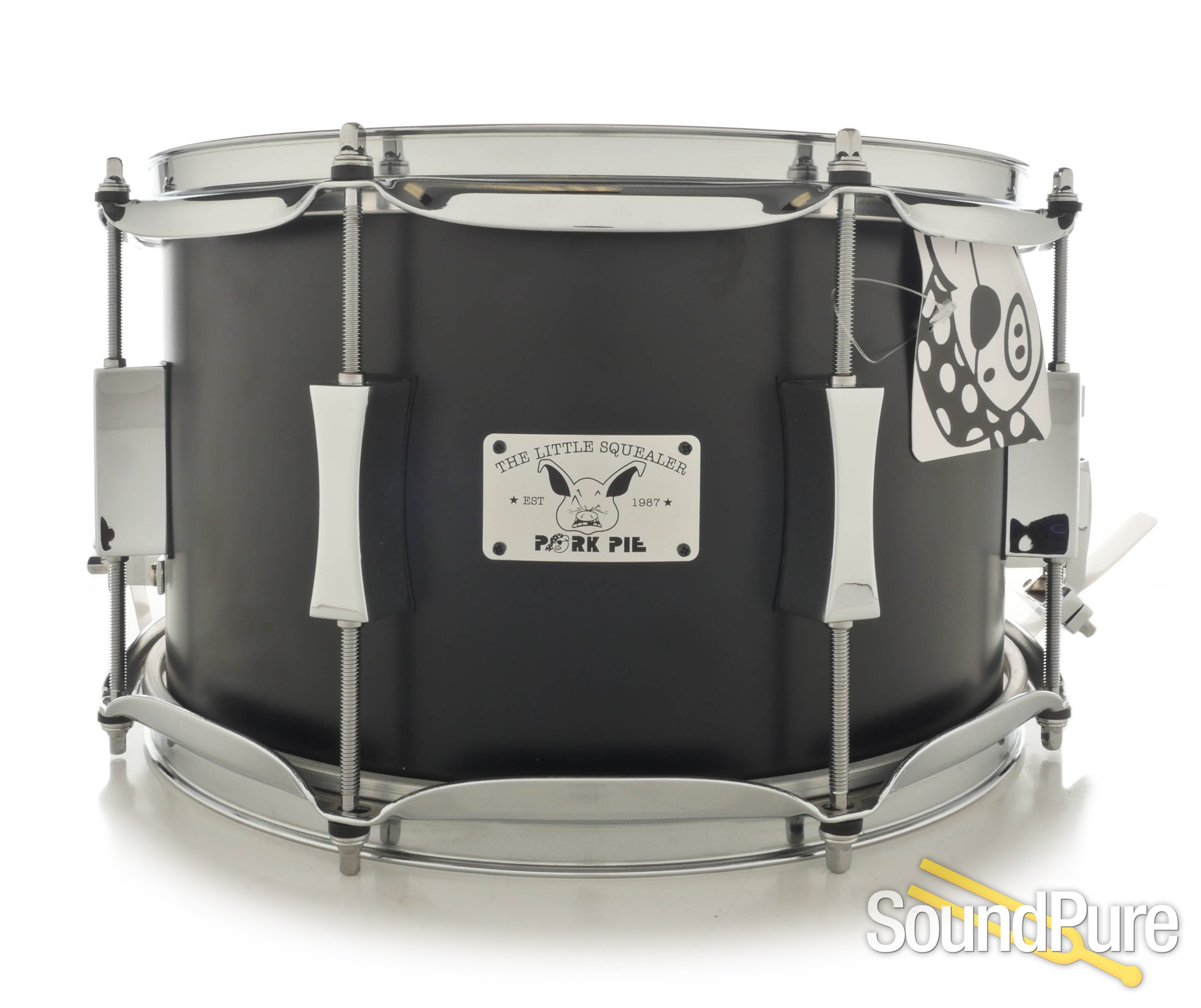 Pork Pie 7x12 Little Squealer Snare DrumFlat Black
