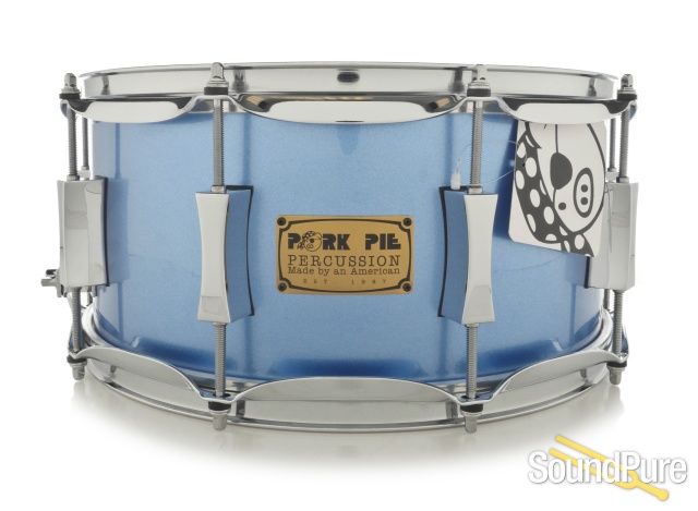 Pork Pie 6.5x14 Maple Snare Drum-Porcaro Blue — image 1