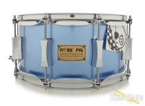 Pork Pie 6.5x14 Maple Snare Drum-Porcaro Blue Pork Pie 6.5x14 Maple Snare Drum-Porcaro Blue