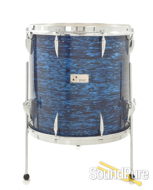 Sonor 3pc Vintage Teardrop Drum Set - Blue Onyx — image 3