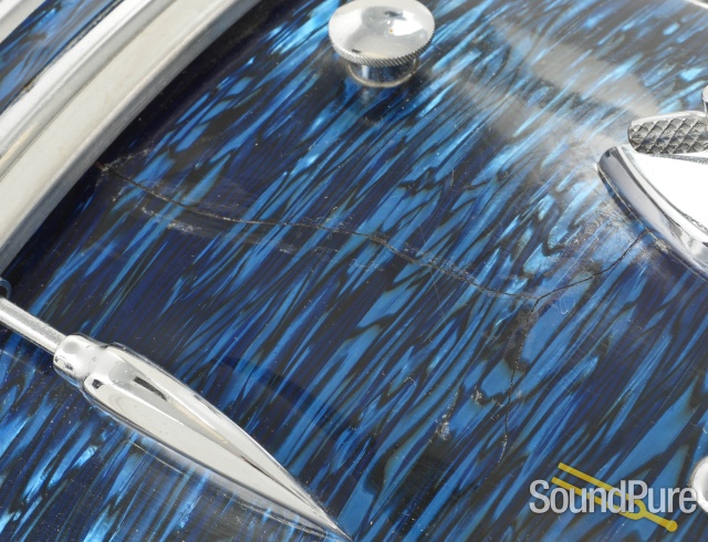 Sonor 3pc Vintage Teardrop Drum Set - Blue Onyx — image 10