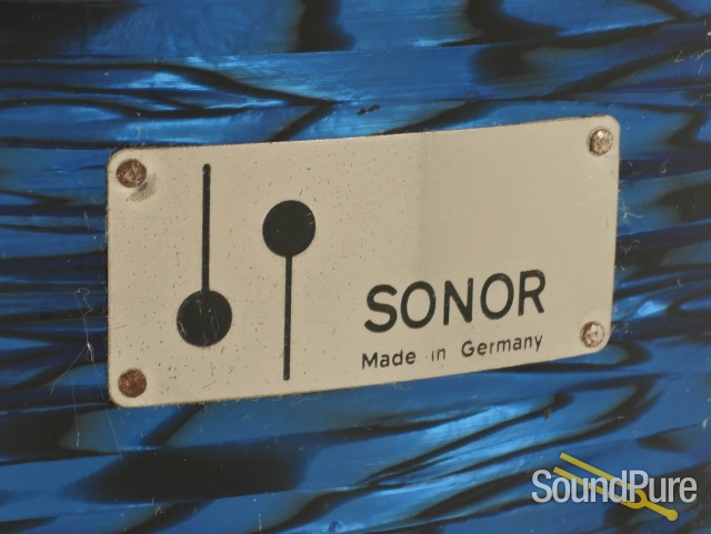 Sonor 3pc Vintage Teardrop Drum Set - Blue Onyx — image 11
