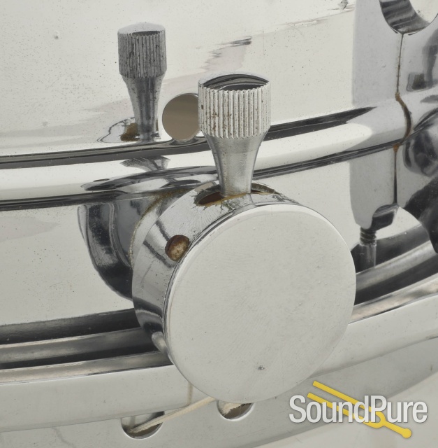Sonor 5x14 Vintage Chrome Over Brass Snare Drum — image 3