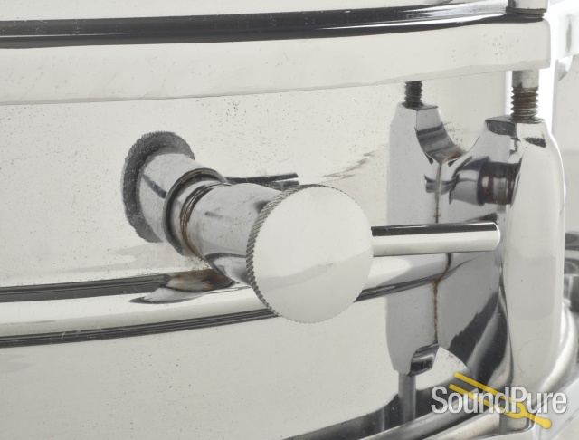 Sonor 5x14 Vintage Chrome Over Brass Snare Drum — image 6