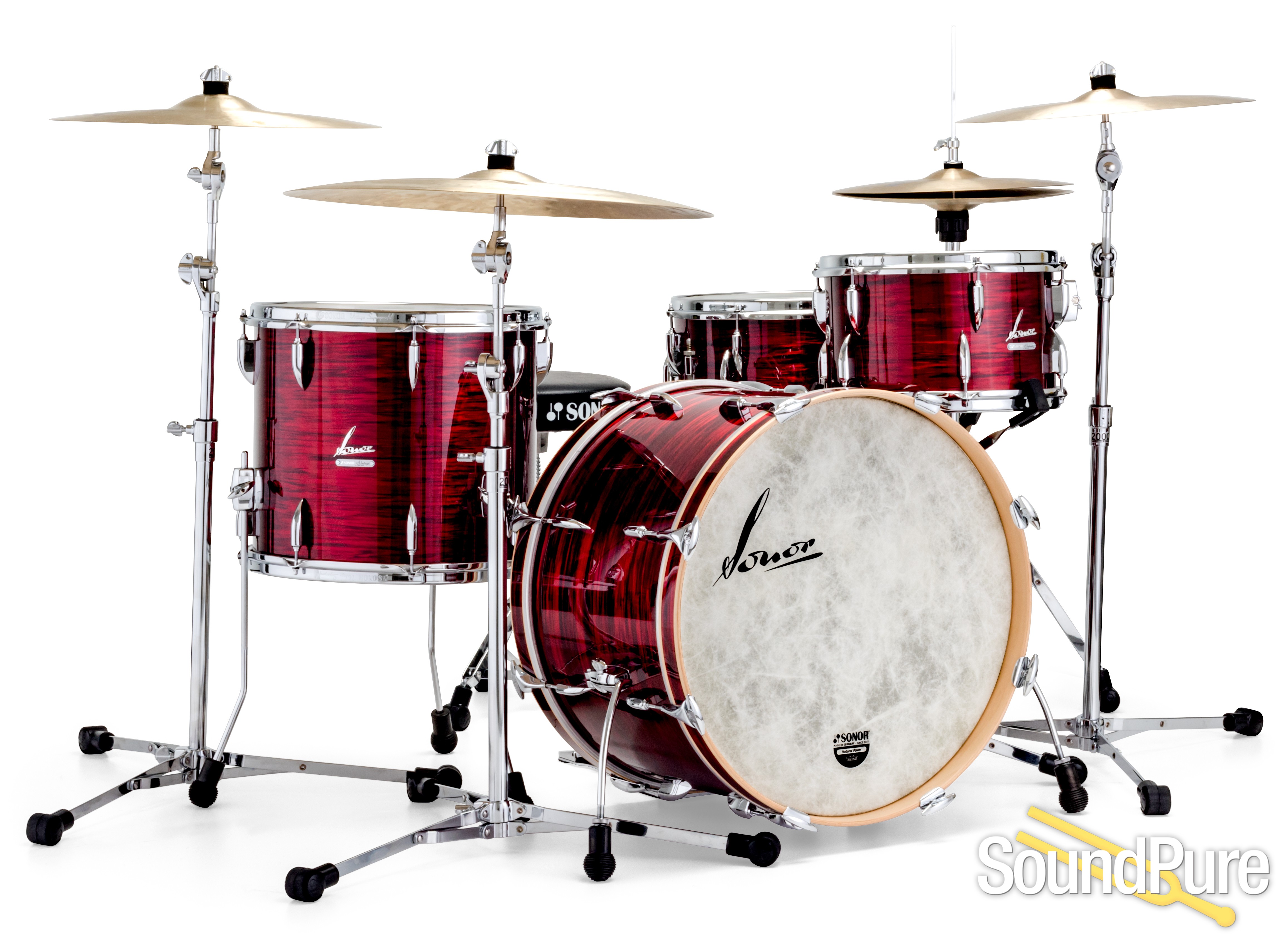 Sonor 3pc Vintage Series Three22 Drum Set Vintage Red Oyster eBay