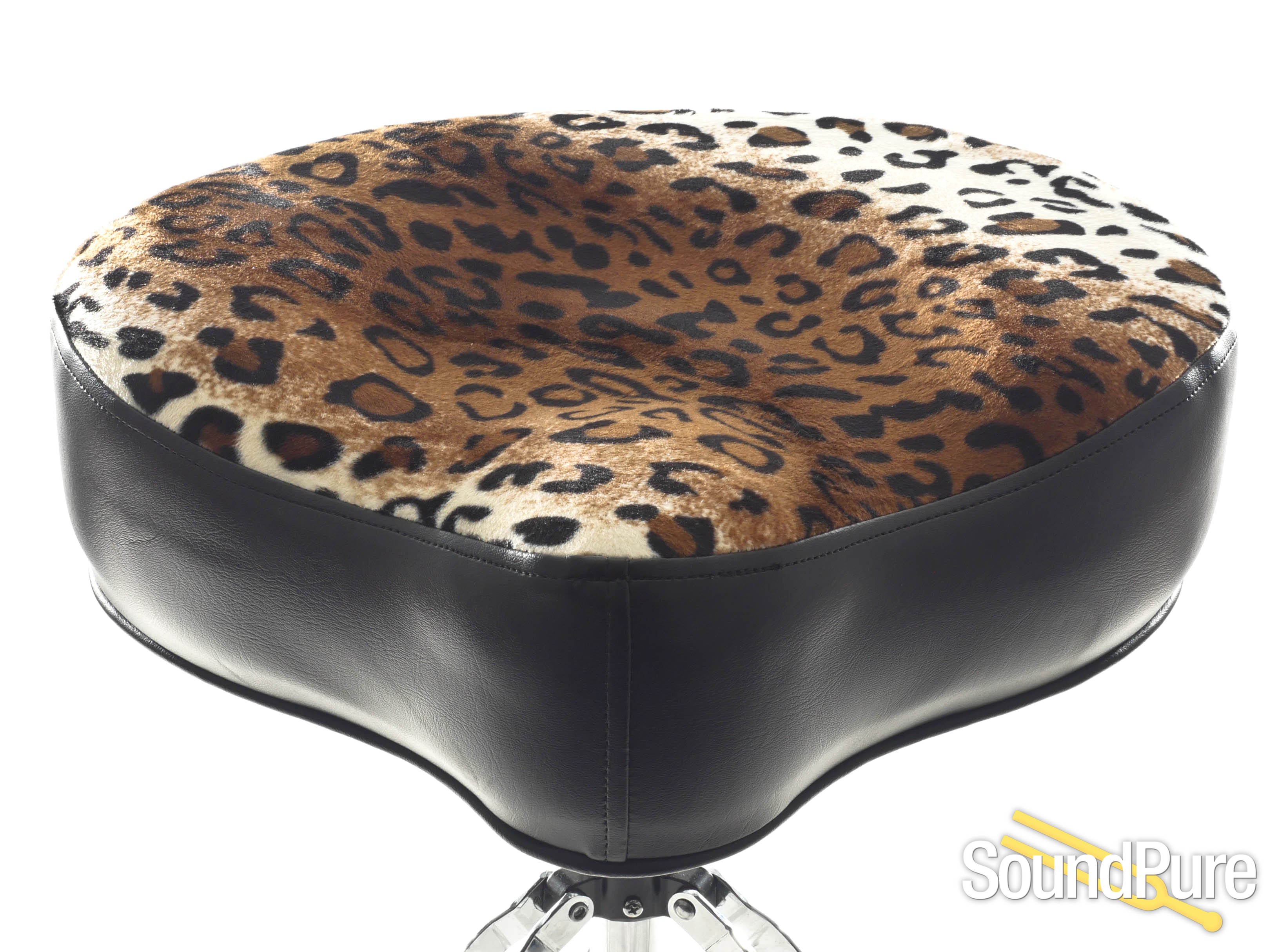 Pork Pie Big Boy Motorcycle Drum Throne Black/ Leopard