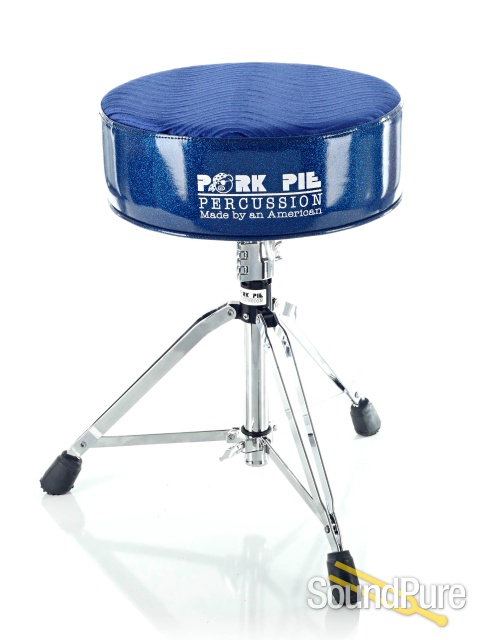 Pork Pie Percussion Round Drum Throne- Blue/Blue Swirl — image 1