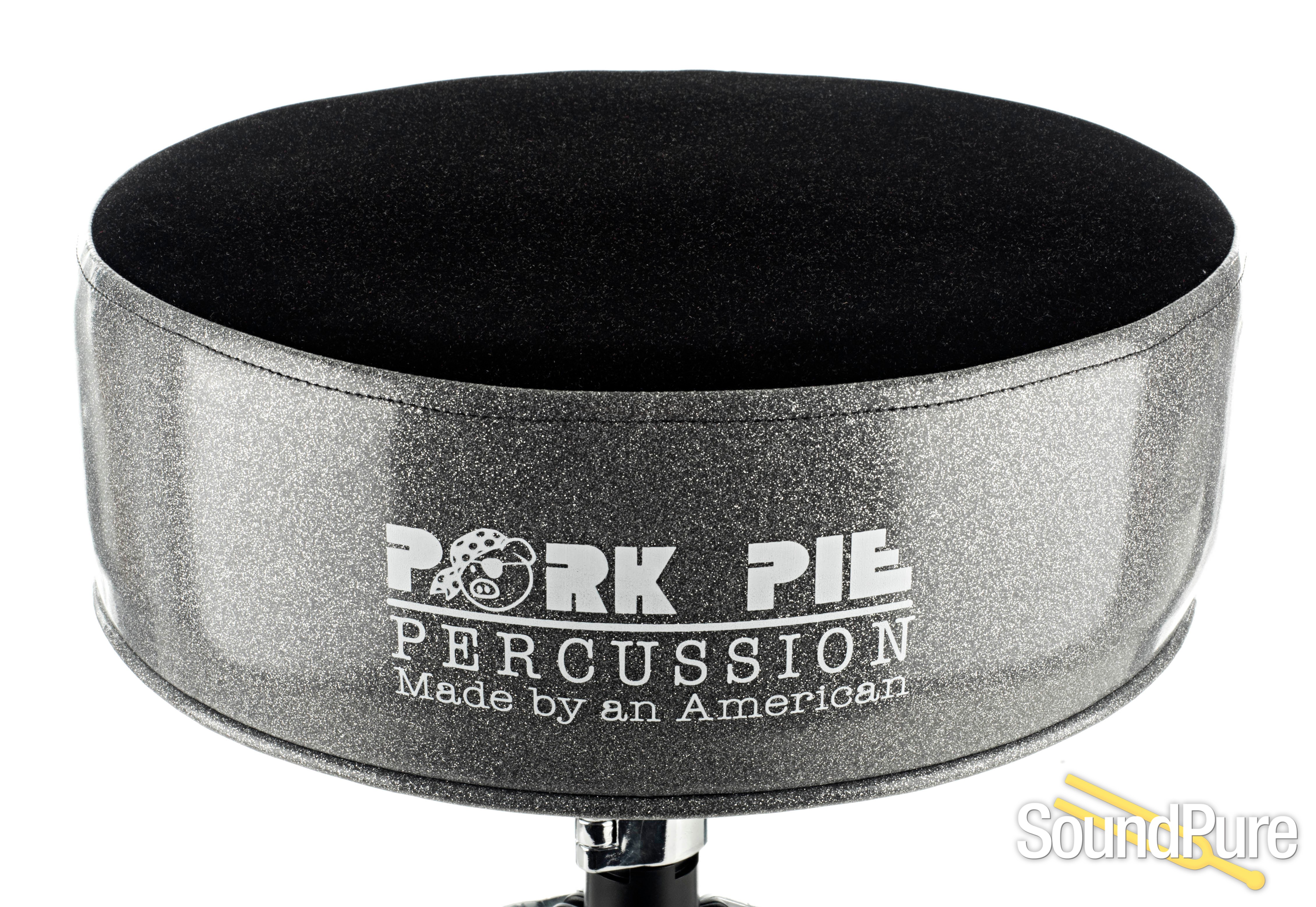 Pork Pie Percussion Round Drum Throne Charcoal/Black