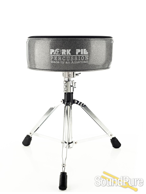 Pork Pie Percussion Round Drum Throne - Charcoal/Black — image 1