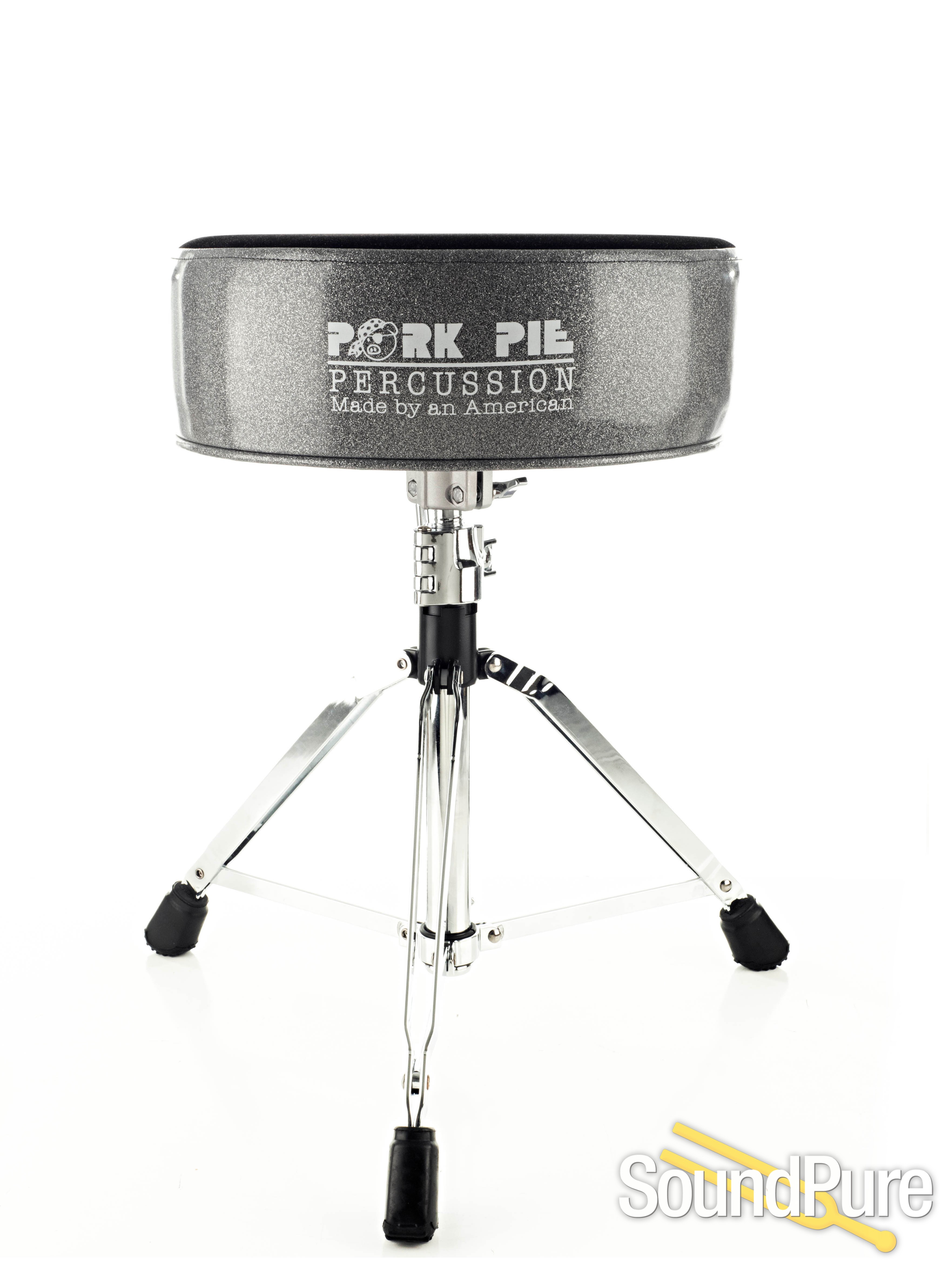 Pork Pie Percussion Round Drum Throne Charcoal/Black