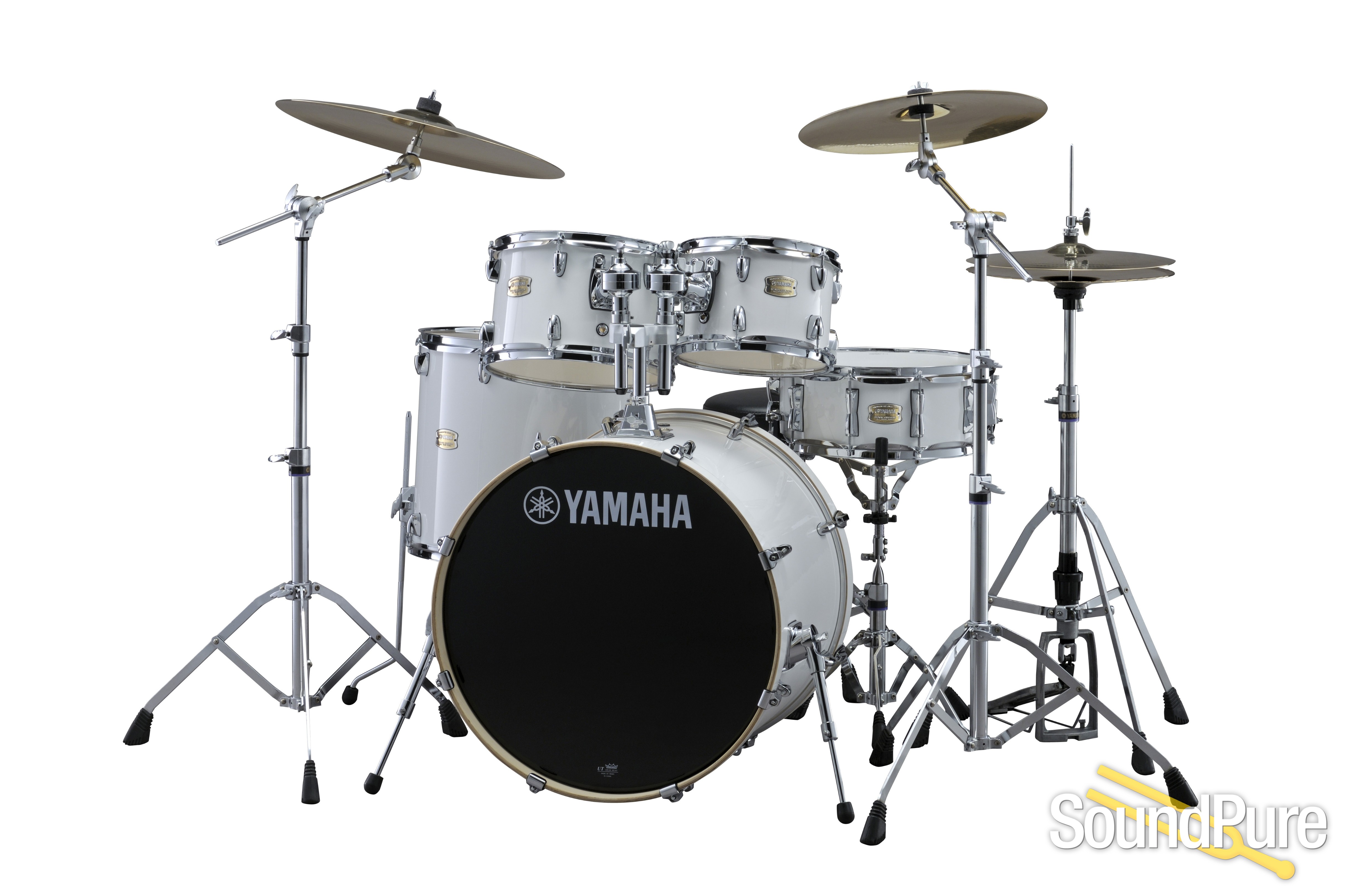 Yamaha 5pc Stage Custom Drum Set W/ 780 Hardware Pure White