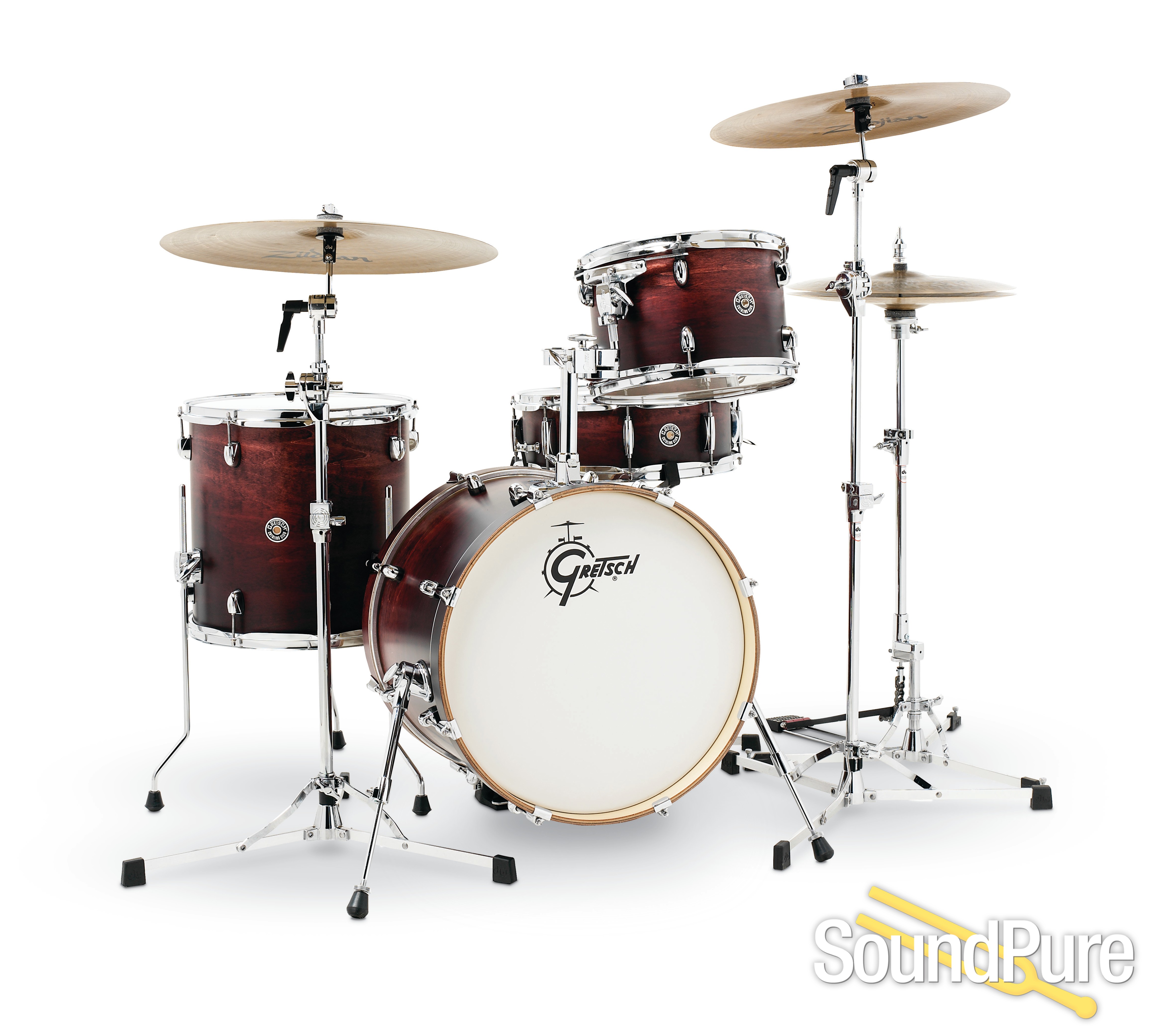 Gretsch 4pc Catalina Club Jazz Drum Set Satin Antique Fade