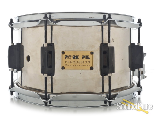 Pork Pie 7x12 Solid Brass Snare Drum - Chrome — image 1