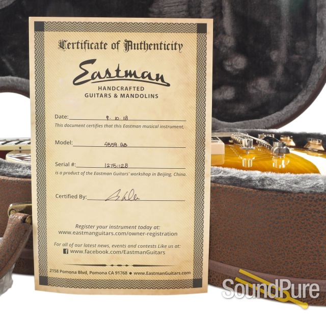 Eastman SB59-GB Goldburst Electric Guitar #12751128 — image 8