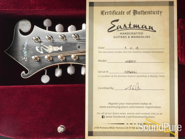 Eastman MD815/V Addy Spruce/Flamed Maple Mandolin #1385261 — image 6