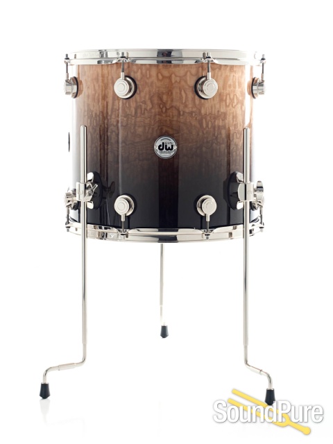 DW 5pc Collectors Exotic Series Drum Set-Tamo Ash-Black Fade — image 2