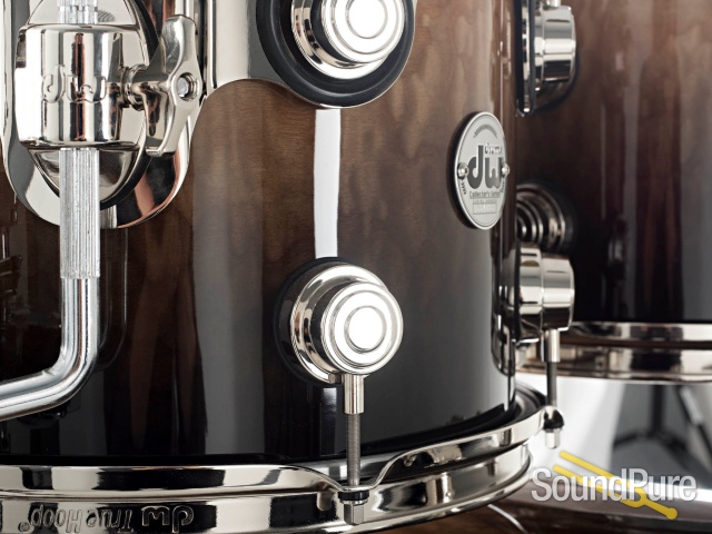 DW 5pc Collectors Exotic Series Drum Set-Tamo Ash-Black Fade — image 9
