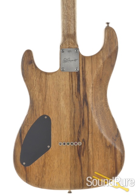 Luxxtone El Machete Black Limba Electric Guitar #0271 — image 3